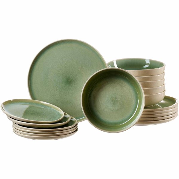 Ritzenhoff & Breker Skog Teller-Set 12-teilig - Hellgrün