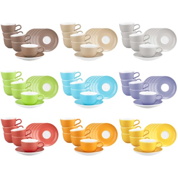 Seltmann Weiden Liberty Pure Colors Espressotasse mit Untertasse 6er Set - Variante