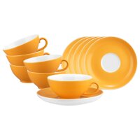 Seltmann Weiden Liberty Pure Colors Teetasse mit Untertasse 6er Set - Mango Orange