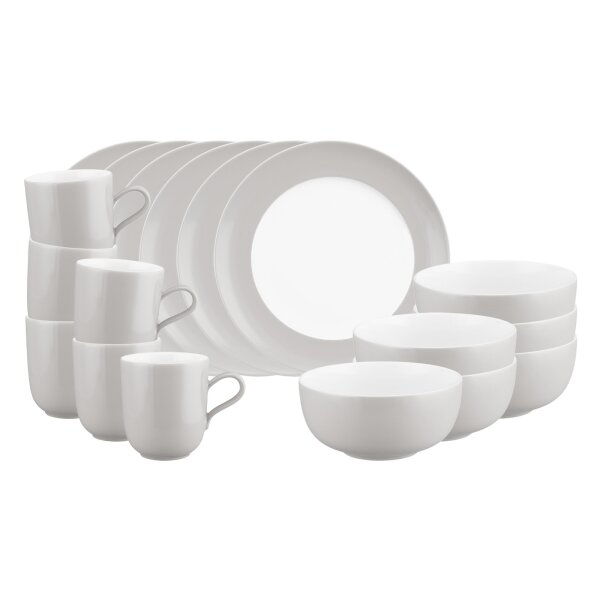 Seltmann Weiden Liberty Pure Colors Frühstücks-Set 18-teilig - New Grey
