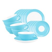 Seltmann Weiden Liberty Pure Colors Teeservice 18-teilig - Lagoon Blue