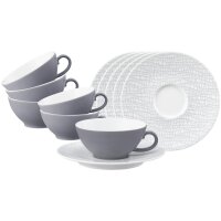 Seltmann Weiden Life Fashion Teetasse mit Untertasse 140 ml 6er Set - Elegant Grey