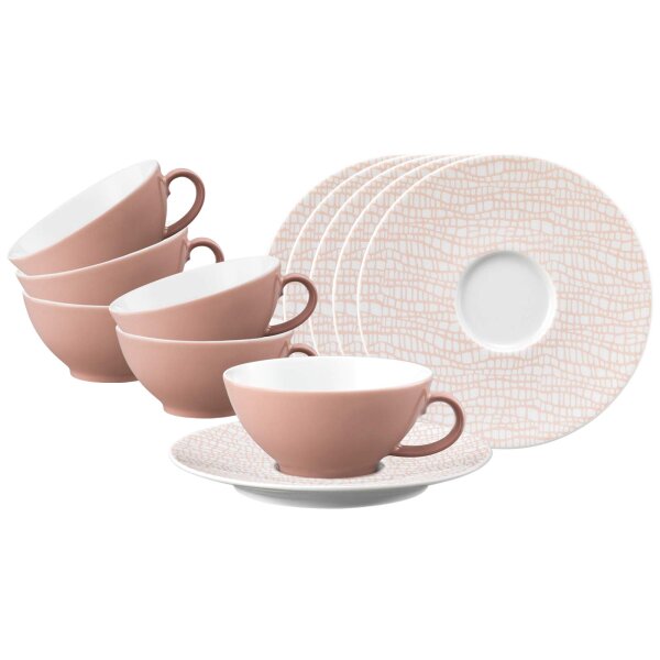 Seltmann Weiden Life Fashion Teetasse mit Untertasse 140 ml 6er Set - Posh Rose