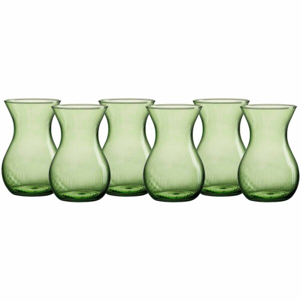 Ritzenhoff & Breker Rosalie Vase aus Glas 18 cm 6er Set - Grün