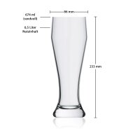 Pasabahce Ranft Weizenbierglas 0,3 l 24er Set