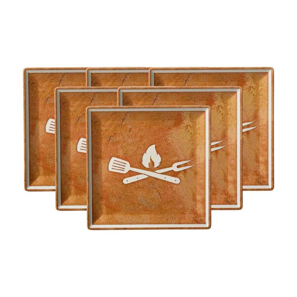 Ritzenhoff & Breker Rusty Dessertteller 21 x 21 cm 6er Set