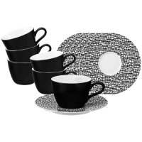 Seltmann Weiden Life Fashion Kaffeetasse mit Untertasse 6er Set - Glamorous Black