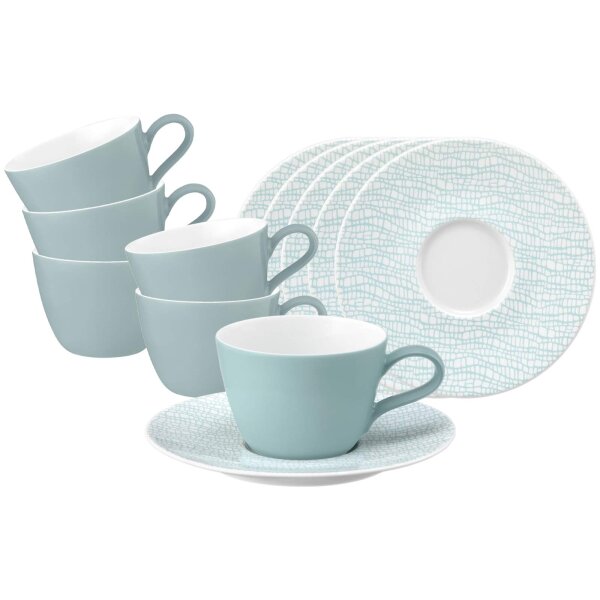 Seltmann Weiden Life Fashion Kaffeetasse mit Untertasse 6er Set - Green Chic