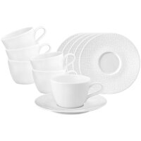 Seltmann Weiden Life Fashion Kaffeetasse mit Untertasse 6er Set - Luxury White