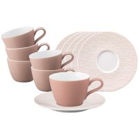 Seltmann Weiden Life Fashion Kaffeetasse mit Untertasse 6er Set - Posh Rose