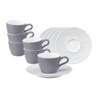Seltmann Weiden Life Fashion Espressotasse mit Untertasse 90 ml 6er Set - Elegant Grey