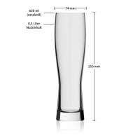 Rastal Monaco Slim Weizenbierglas 0,5 l 120er Set