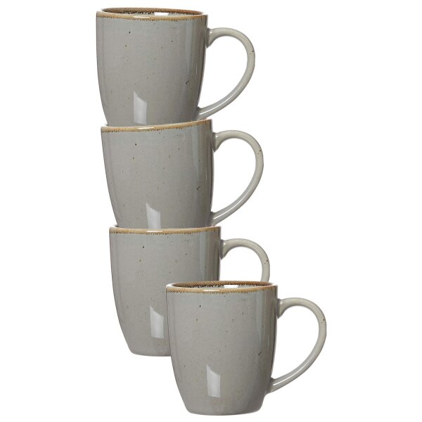 Ritzenhoff & Breker Taste Henkelbecher 340 ml taupe 4er Set
