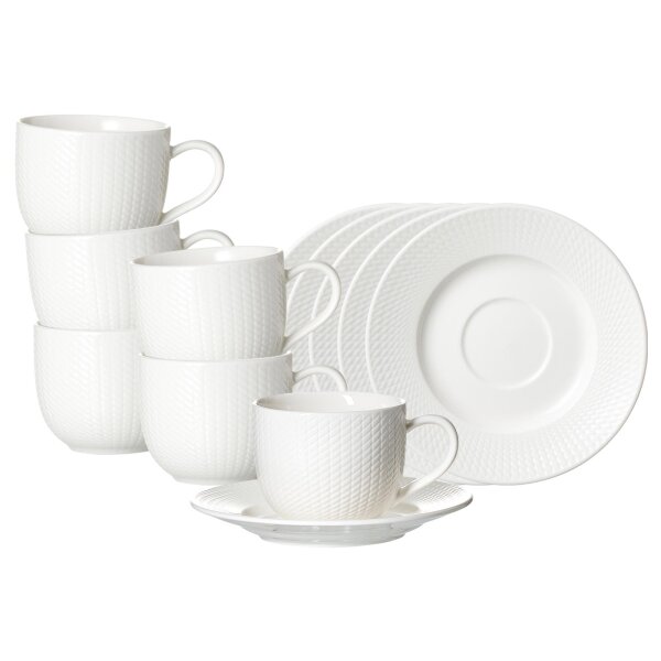 Ritzenhoff & Breker Saphir Kaffeetasse mit Untertasse 220 ml 6er Set