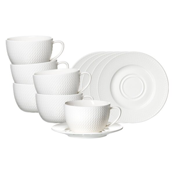 Ritzenhoff & Breker Saphir Cappuccinotasse mit Untertasse 320 ml 6er Set