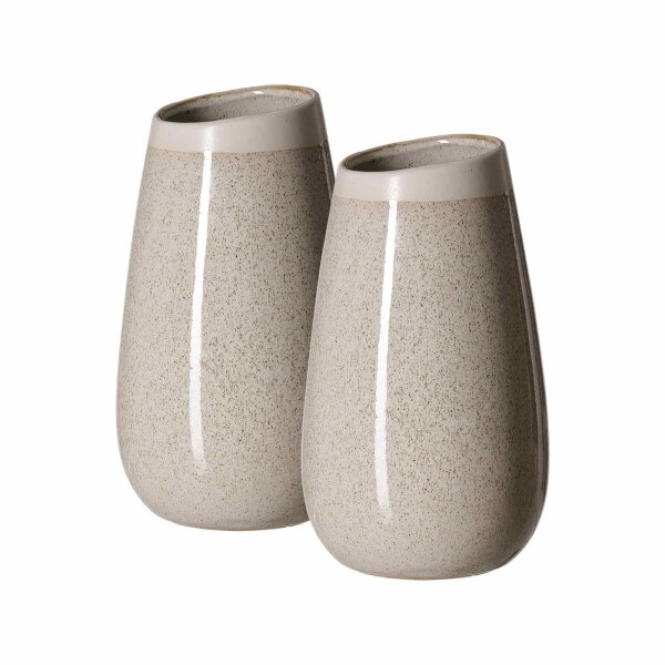 Ritzenhoff & Breker Sintra Vase beige 20 cm 2er Set