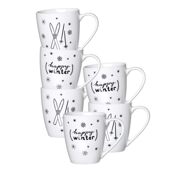 Ritzenhoff & Breker Happy Winter Henkelbecher 360 ml 6er Set