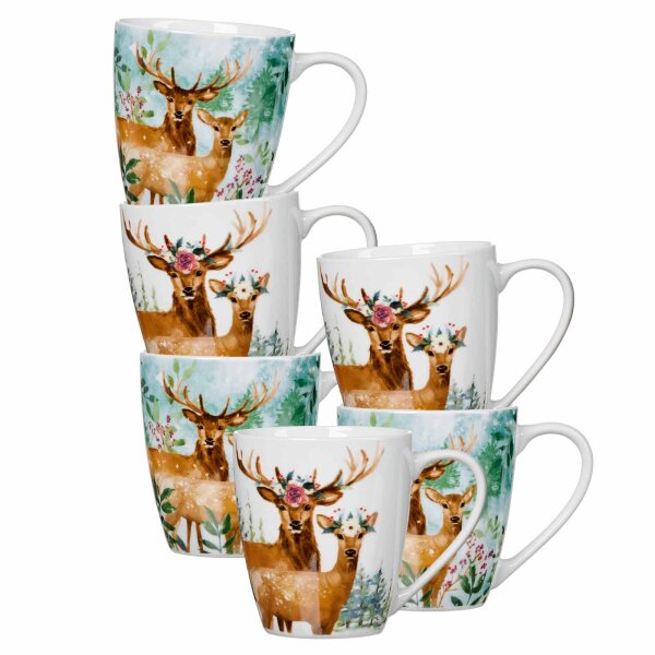 Ritzenhoff & Breker Winter Forrest Henkelbecher 360 ml 6er Set