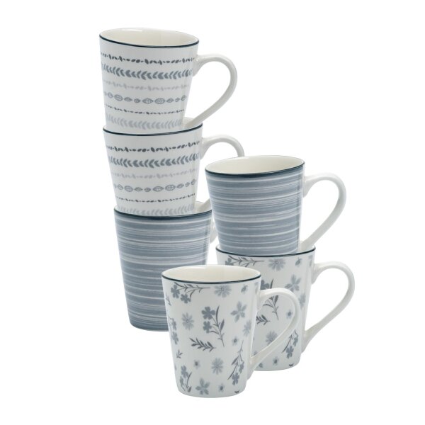 Ritzenhoff & Breker Sendai Henkelbecher 300 ml 6er Set gemischt