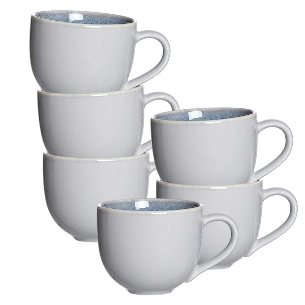 Ritzenhoff & Breker Skagen Stone Kaffeebecher 440 ml 6er Set
