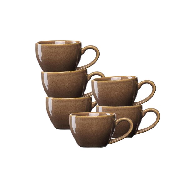 Ritzenhoff & Breker Sahara Espressotasse 100 ml 6er Set - Dunkelbraun