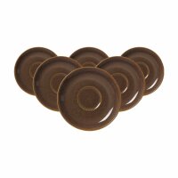Ritzenhoff & Breker Sahara Espressountertasse ø 11,5 cm 6er Set - Dunkelbraun