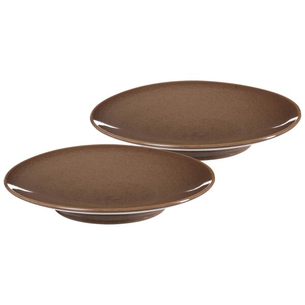 Ritzenhoff & Breker Sahara Servierplatte ø 31 cm 2er Set - Dunkelbraun