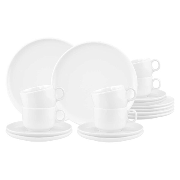 Seltmann Weiden Sento Home Kaffeeservice 18-teilig Weiß