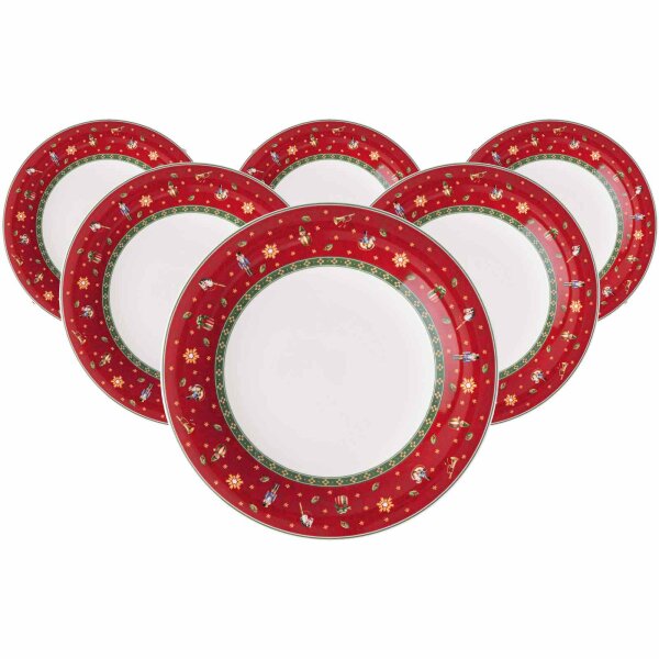 Villeroy & Boch Toys Delight Speiseteller ø 26,8 cm Rot 6er Set