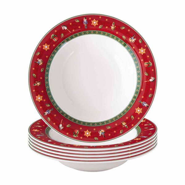 Villeroy & Boch Toys Delight Suppenteller ø 23 cm Rot 6er Set