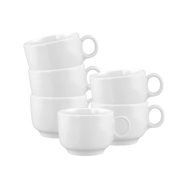 Seltmann Weiden Sento Home Kaffeetasse 210 ml 6er Set Weiß