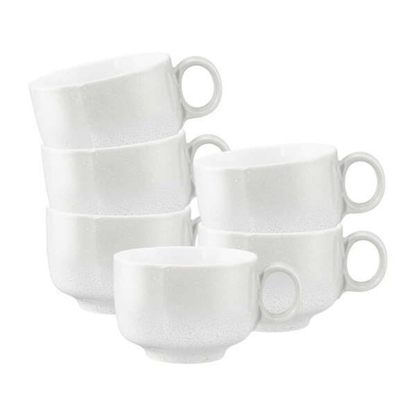 Seltmann Weiden Sento Home Milchkaffeetasse 350 ml 6er Set - Aura white