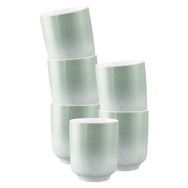 Seltmann Weiden Sento Home Kaffeebecher ohne Henkel 400 ml 6er Set - Aura mint