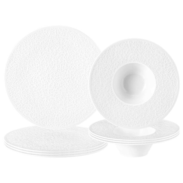 Seltmann Weiden Nori Home Pizza- und Pasta-Set 8-teilig Weiß