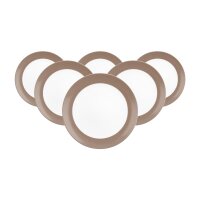 Seltmann Weiden Liberty Pure Colors Brotteller ø 17,5 cm 6er Set - Cocoa Brown