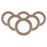 Seltmann Weiden Liberty Pure Colors Frühstücksteller ø 22,5 cm 6er Set - Cocoa Brown
