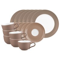 Seltmann Weiden Liberty Pure Colors Kaffeeservice 18-teilig - Cocoa Brown