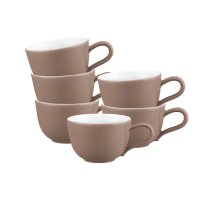 Seltmann Weiden Liberty Pure Colors Kaffeetasse 260 ml 6er Set - Cocoa Brown