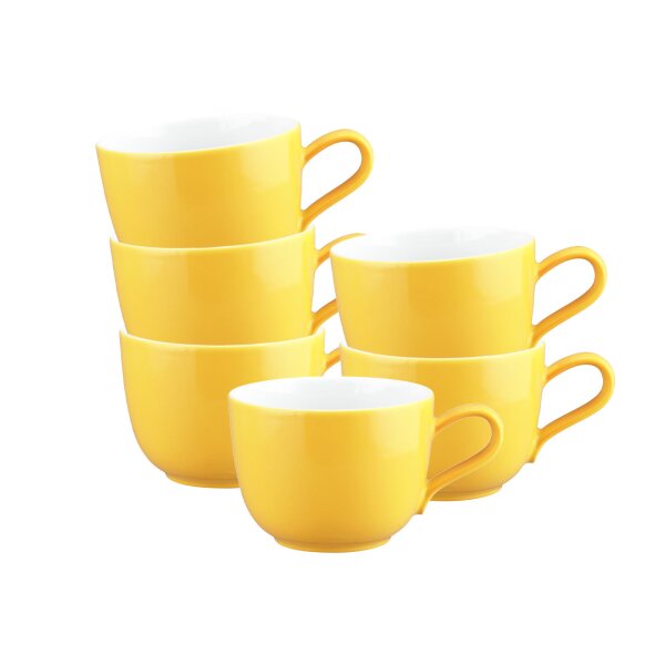 Seltmann Weiden Liberty Pure Colors Kaffeetasse 260 ml 6er Set - Yellow Glow