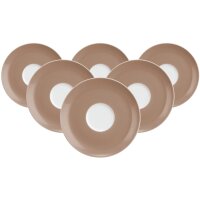 Seltmann Weiden Liberty Pure Colors Kombiuntertasse ø 16 cm 6er Set - Cocoa Brown