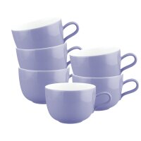 Seltmann Weiden Liberty Pure Colors Milchkaffeetasse 380 ml 6er Set - Grape Purple