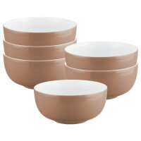 Seltmann Weiden Liberty Pure Colors Müslischale ø 15 cm 6er Set - Cocoa Brown