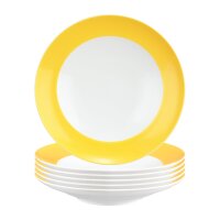 Seltmann Weiden Liberty Pure Colors Suppenteller ø 23,5 cm 6er Set - Yellow Glow
