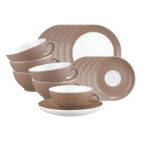 Seltmann Weiden Liberty Pure Colors Teeservice 18-teilig - Cocoa Brown