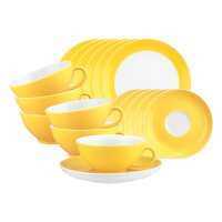 Seltmann Weiden Liberty Pure Colors Teeservice 18-teilig - Yellow Glow