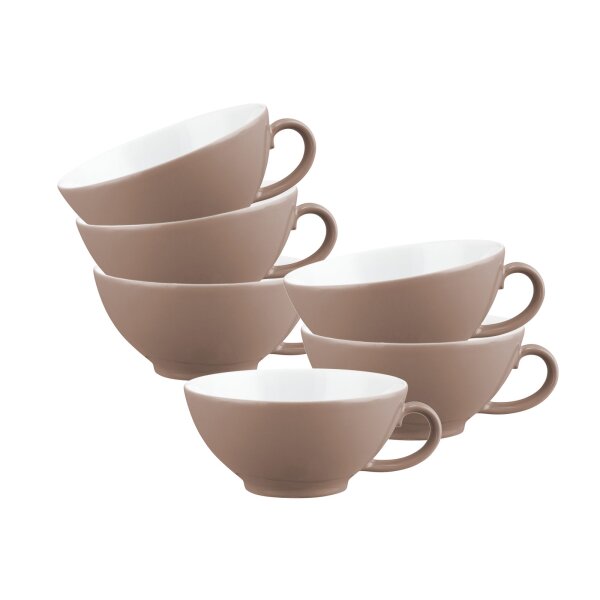 Seltmann Weiden Liberty Pure Colors Teetasse 140 ml 6er Set - Cocoa Brown