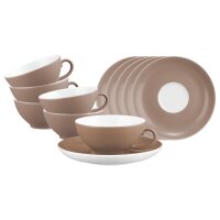Seltmann Weiden Liberty Pure Colors Teetasse mit Untertasse 6er Set - Cocoa Brown