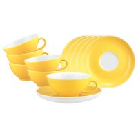Seltmann Weiden Liberty Pure Colors Teetasse mit Untertasse 6er Set - Yellow Glow