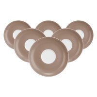 Seltmann Weiden Liberty Pure Colors Teeuntertasse ø 13 cm 6er Set - Cocoa Brown