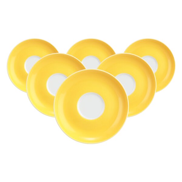 Seltmann Weiden Liberty Pure Colors Teeuntertasse ø 13 cm 6er Set - Yellow Glow